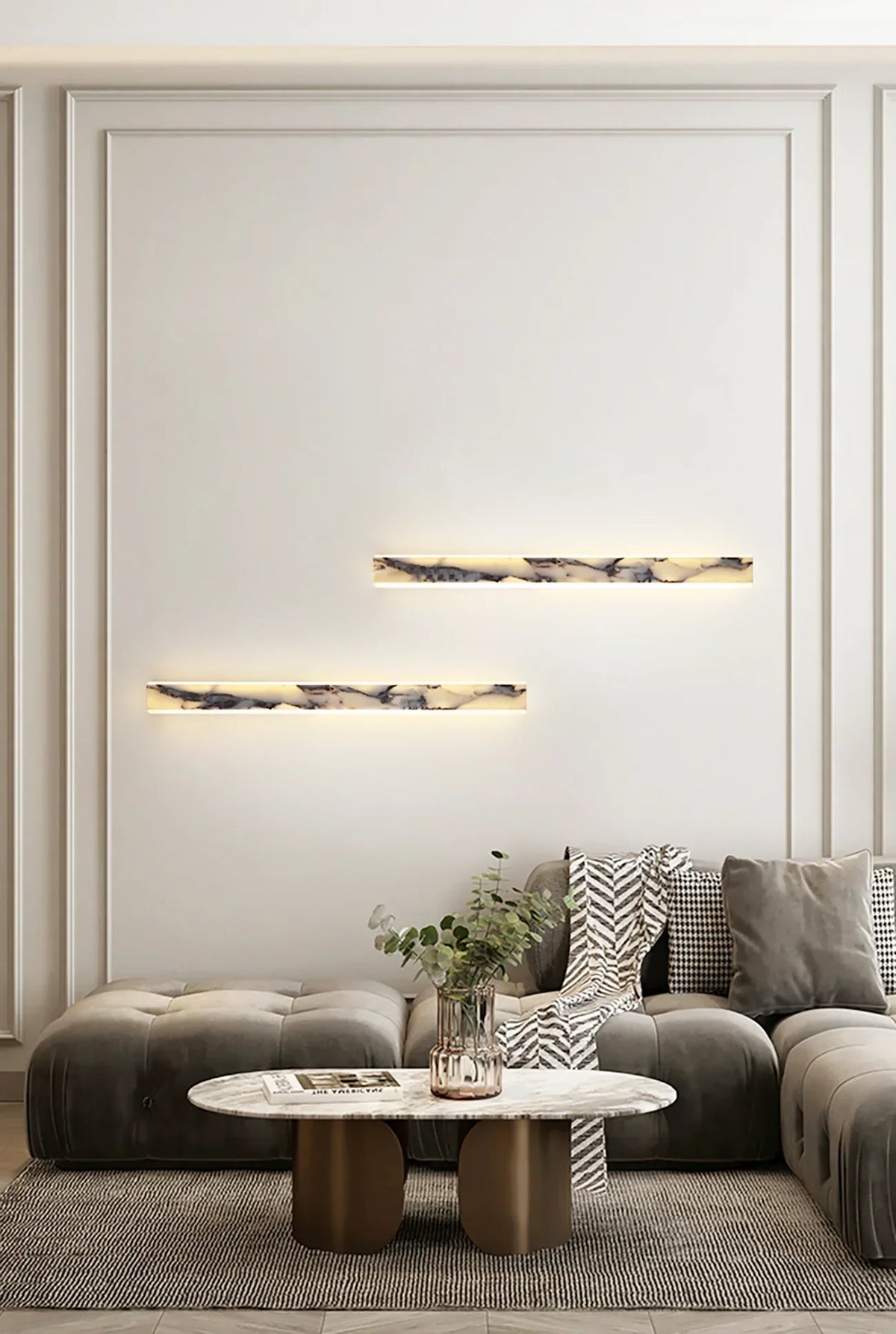 Linear Marble Rectangular Wall Lamp – Marble detail 7