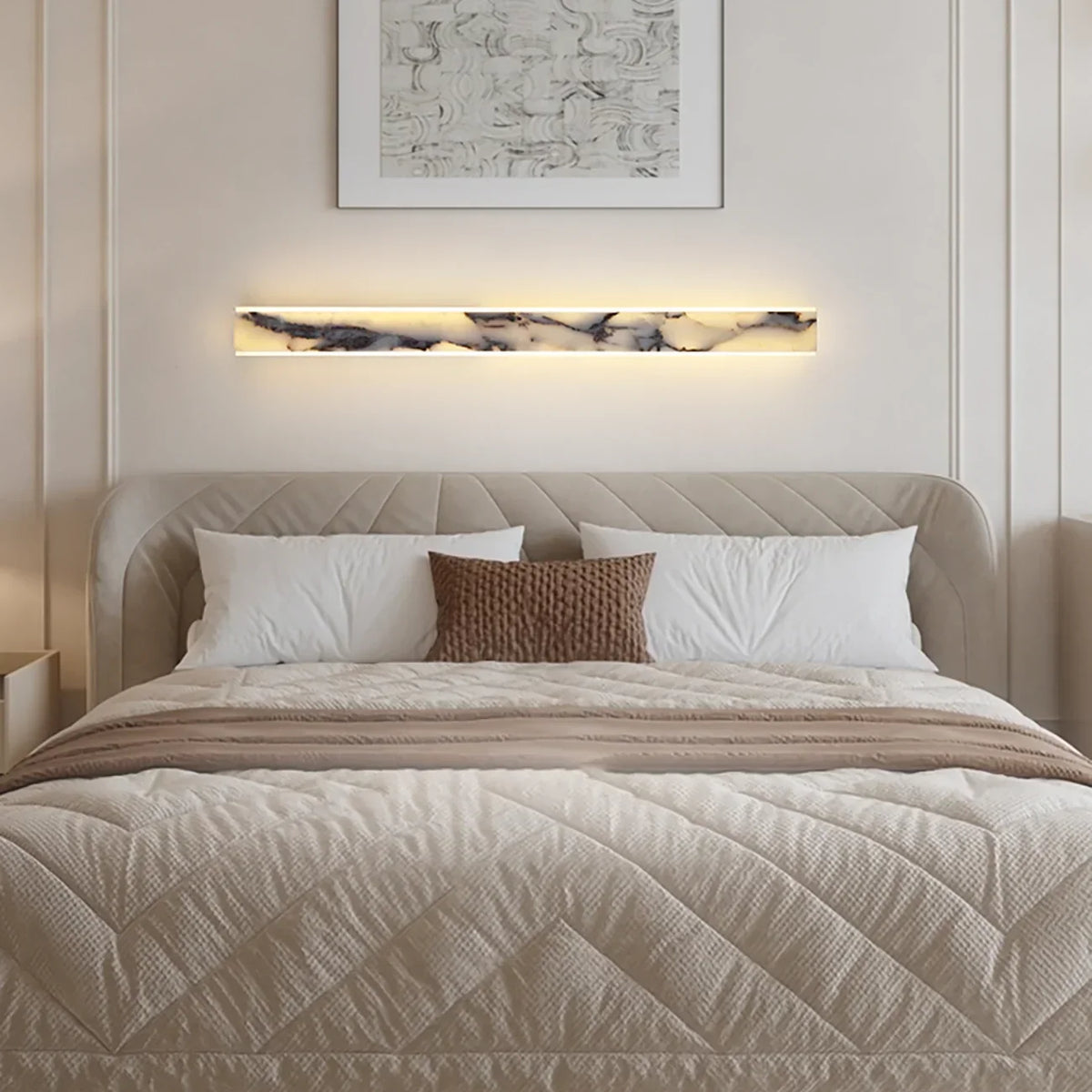 Linear Marble Rectangular Wall Lamp – Marble detail 3