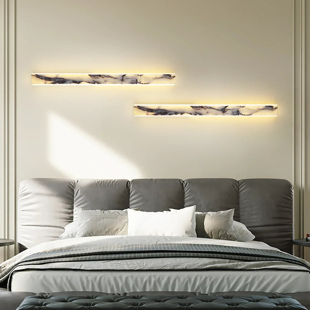 Linear Marble Rectangular Wall Lamp – Marble detail 4