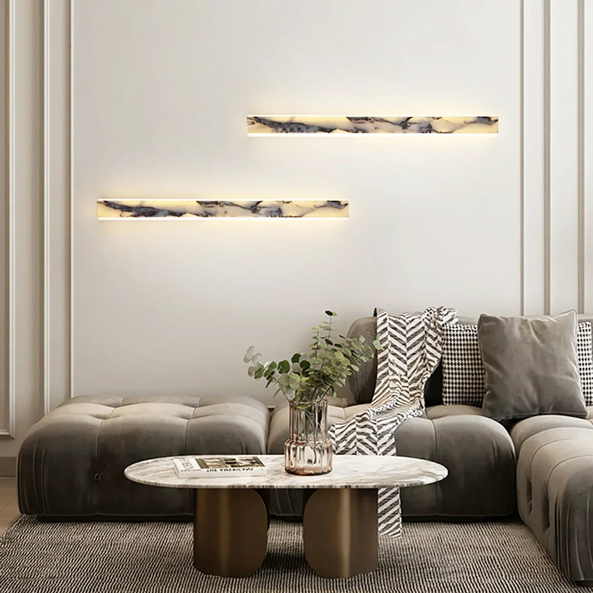 Linear Marble Rectangular Wall Lamp – Marble detail 5