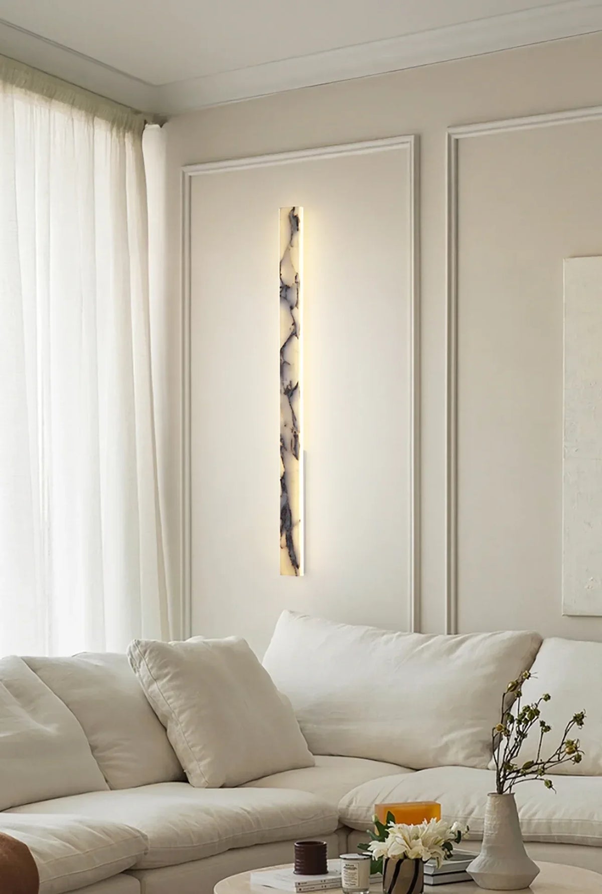 Linear Marble Rectangular Wall Lamp – Marble detail 6