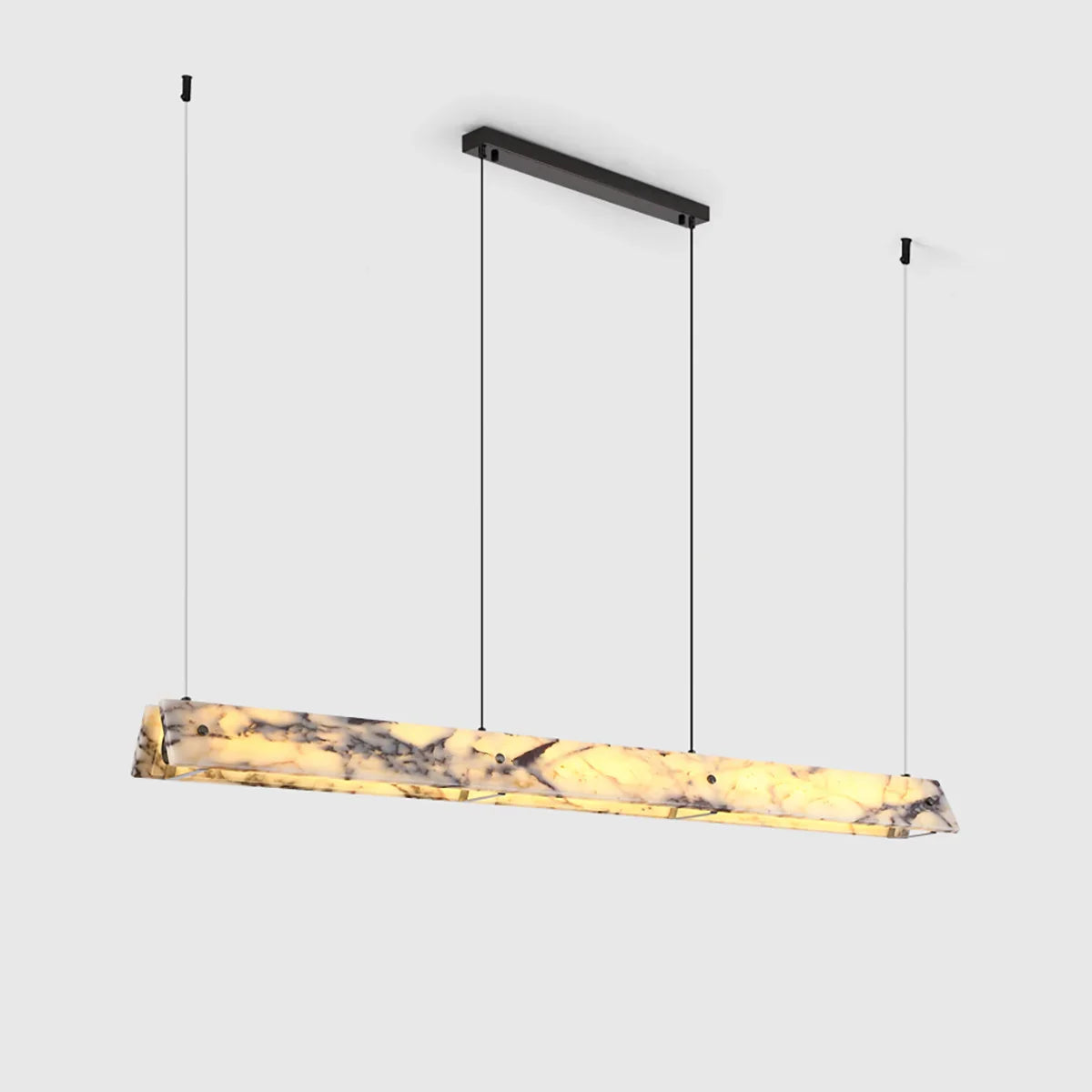 Linear Minimalist Marble Pendant Light – Marble detail 11