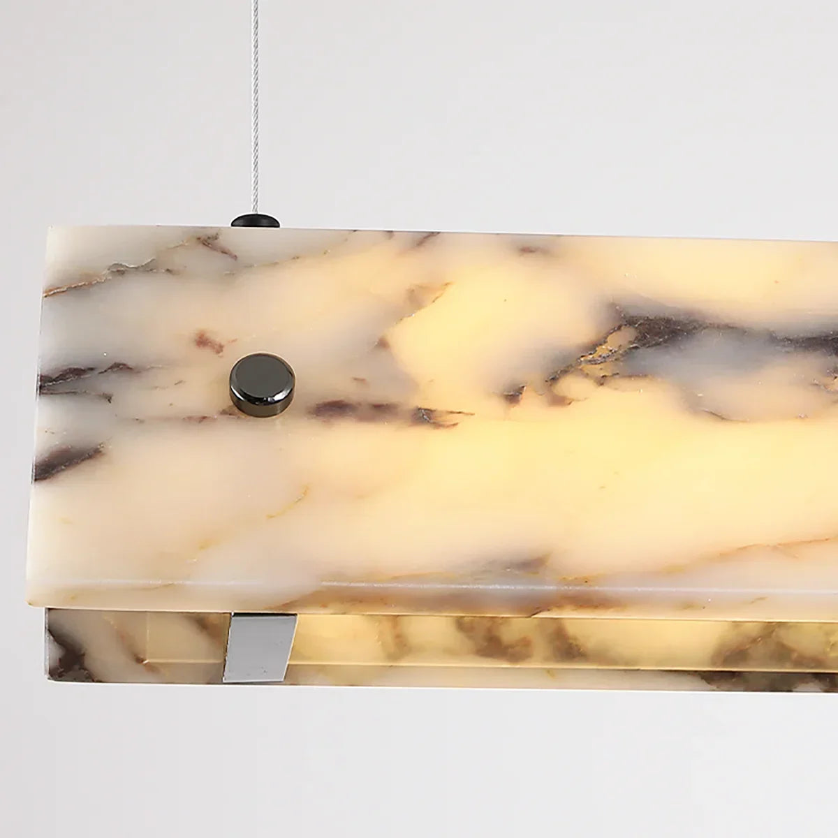 Linear Minimalist Marble Pendant Light – Marble detail 9