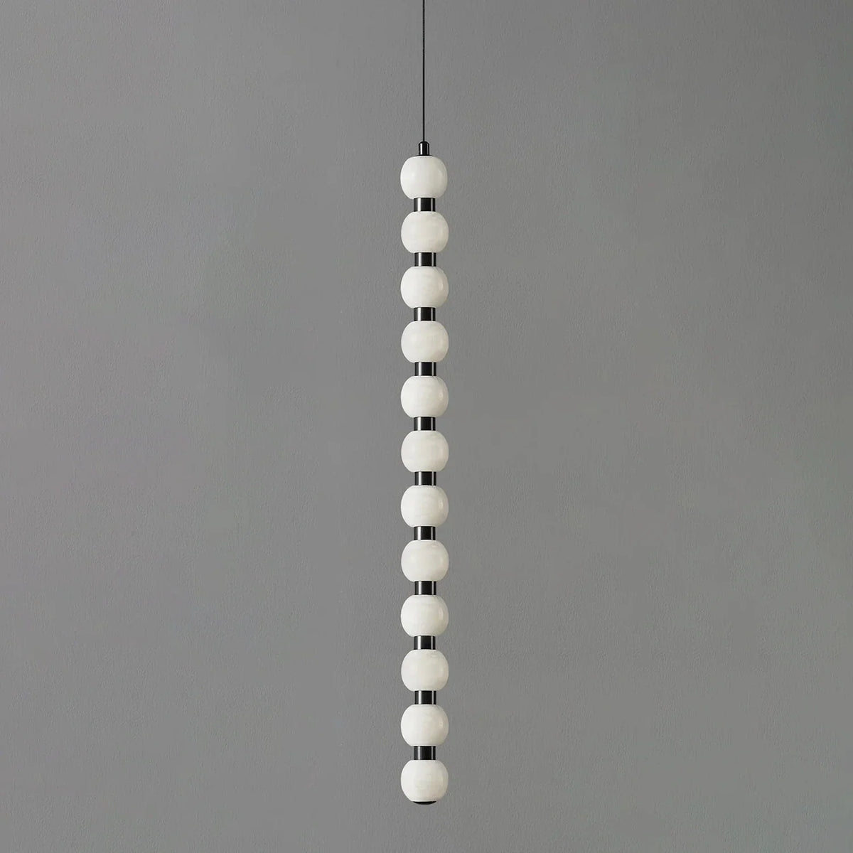 Linear Orbique Alabaster Bead Pendant Light – Alabaster detail 13