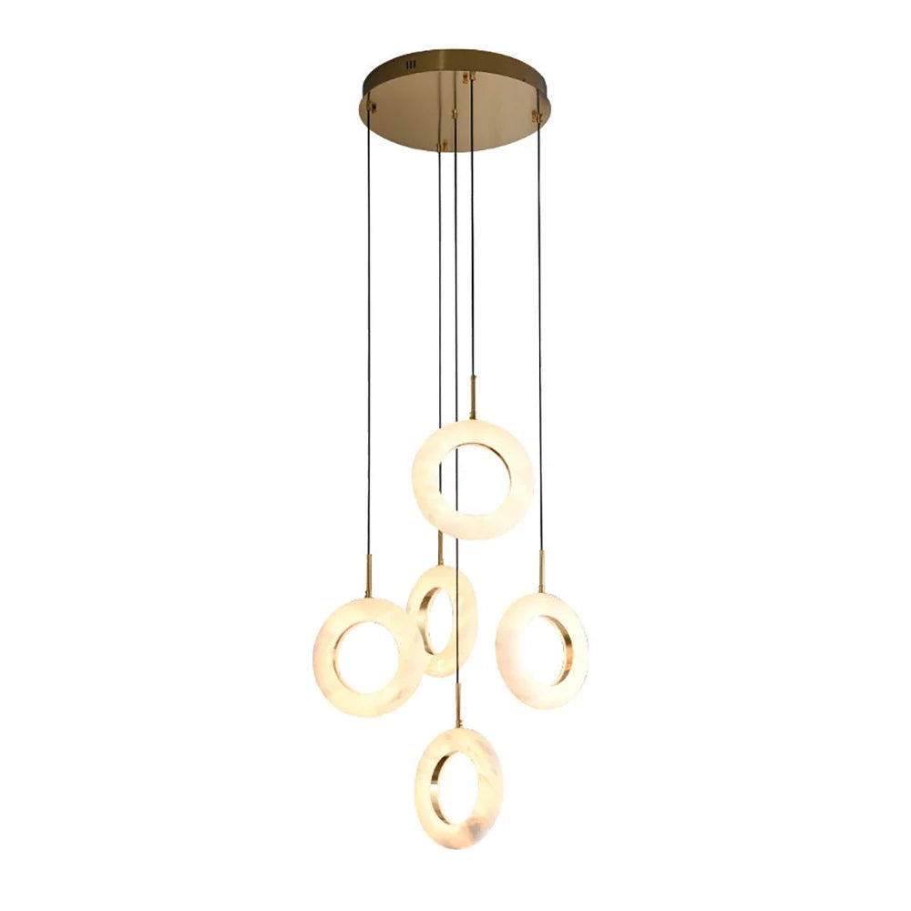 Linnea Tapered Alabaster Cluster Chandelier – Alabaster detail 17