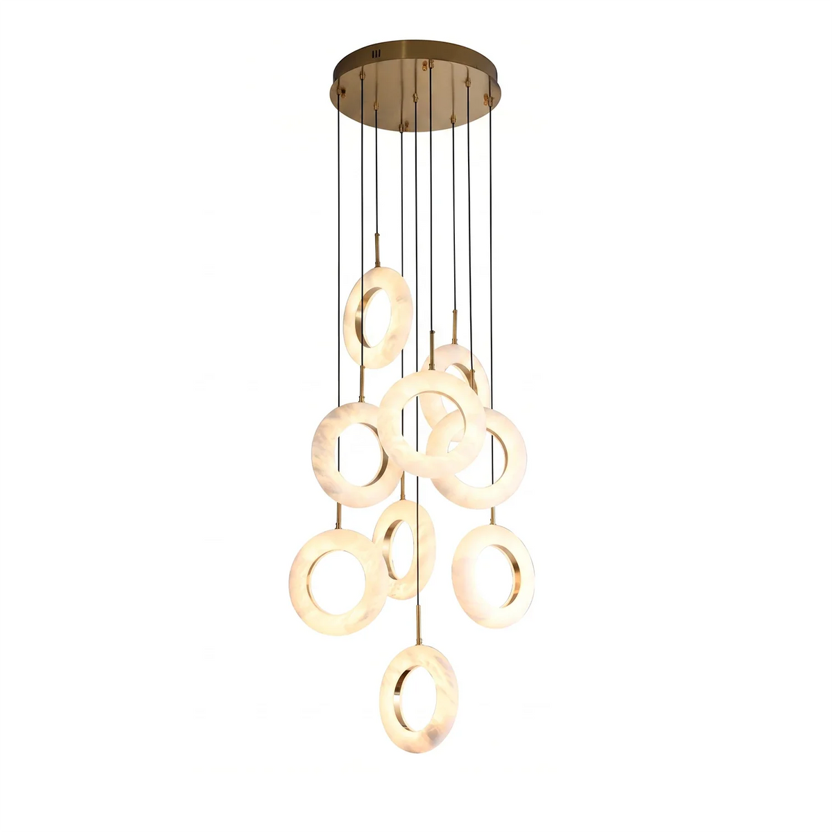 Linnea Tapered Alabaster Cluster Chandelier – Alabaster detail 18