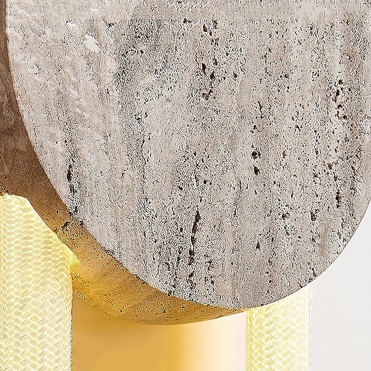 Long Strip Ra Travertine Wall Lamp – Travertine detail 8