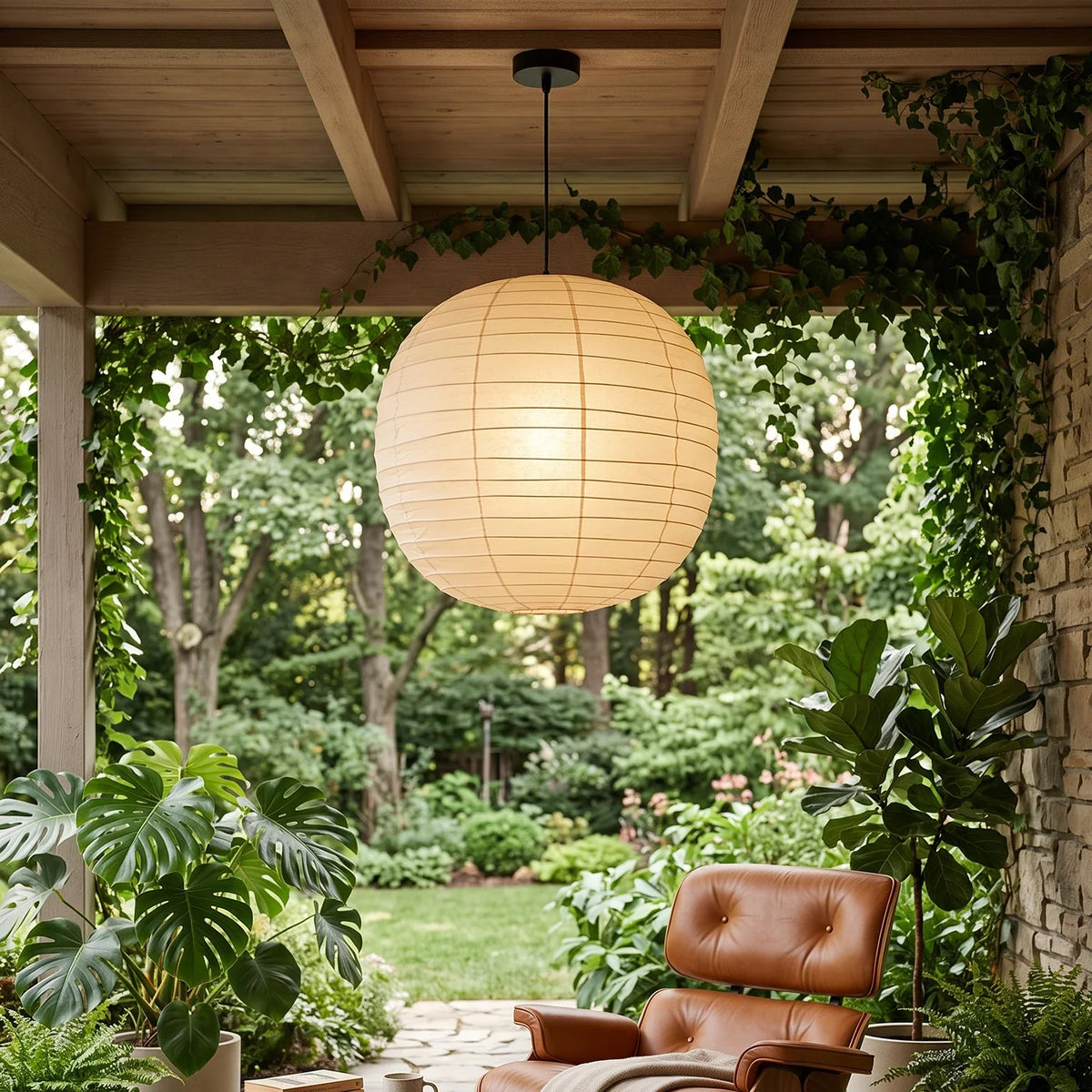 Lumara 55F Paper Lantern Pendant Light – detail 6