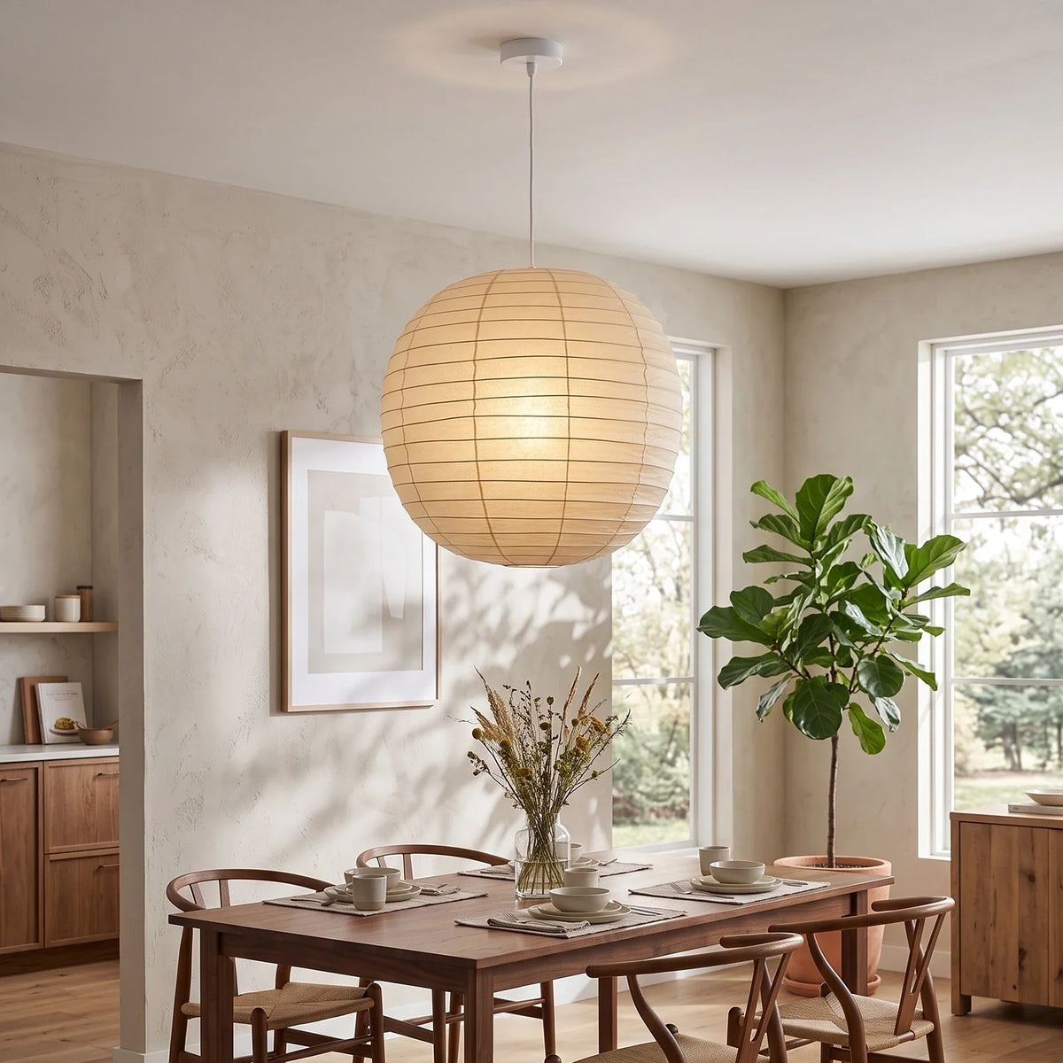 Lumara 55F Paper Lantern Pendant Light – detail 7