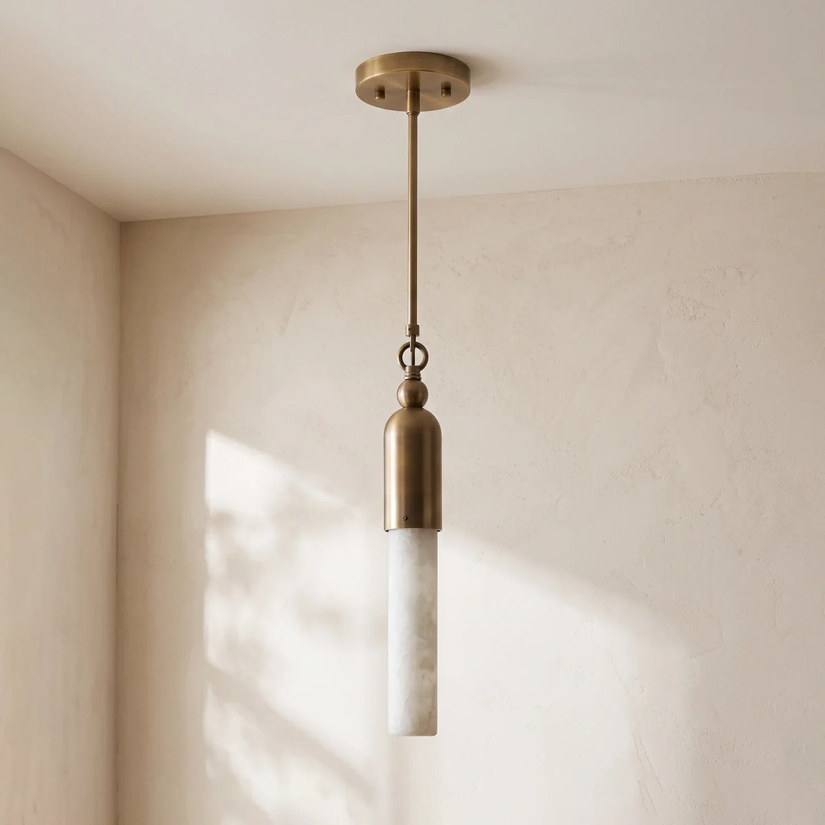 Solenne Alabaster Cylinder Pendant Light – Alabaster detail 17