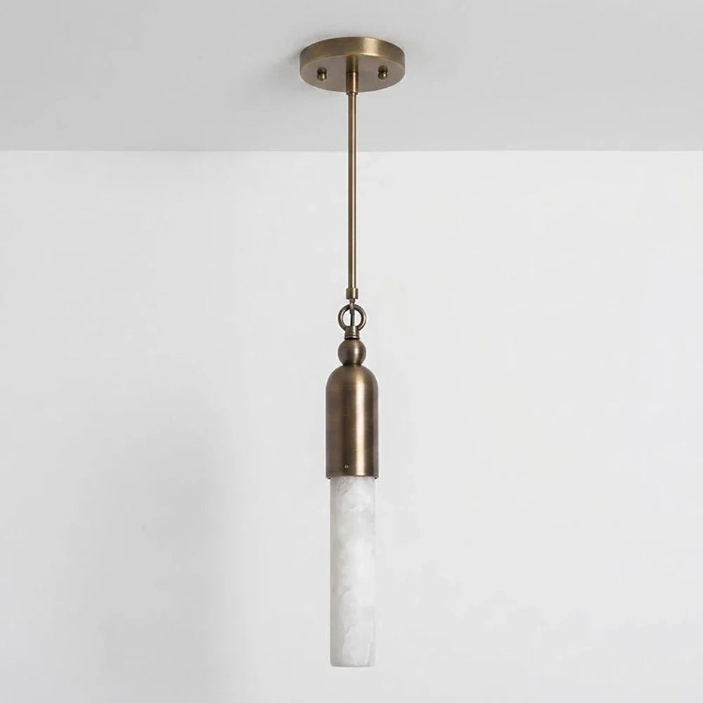 Lunelle Alabaster Rod Mini Pendant Light – Alabaster detail 10