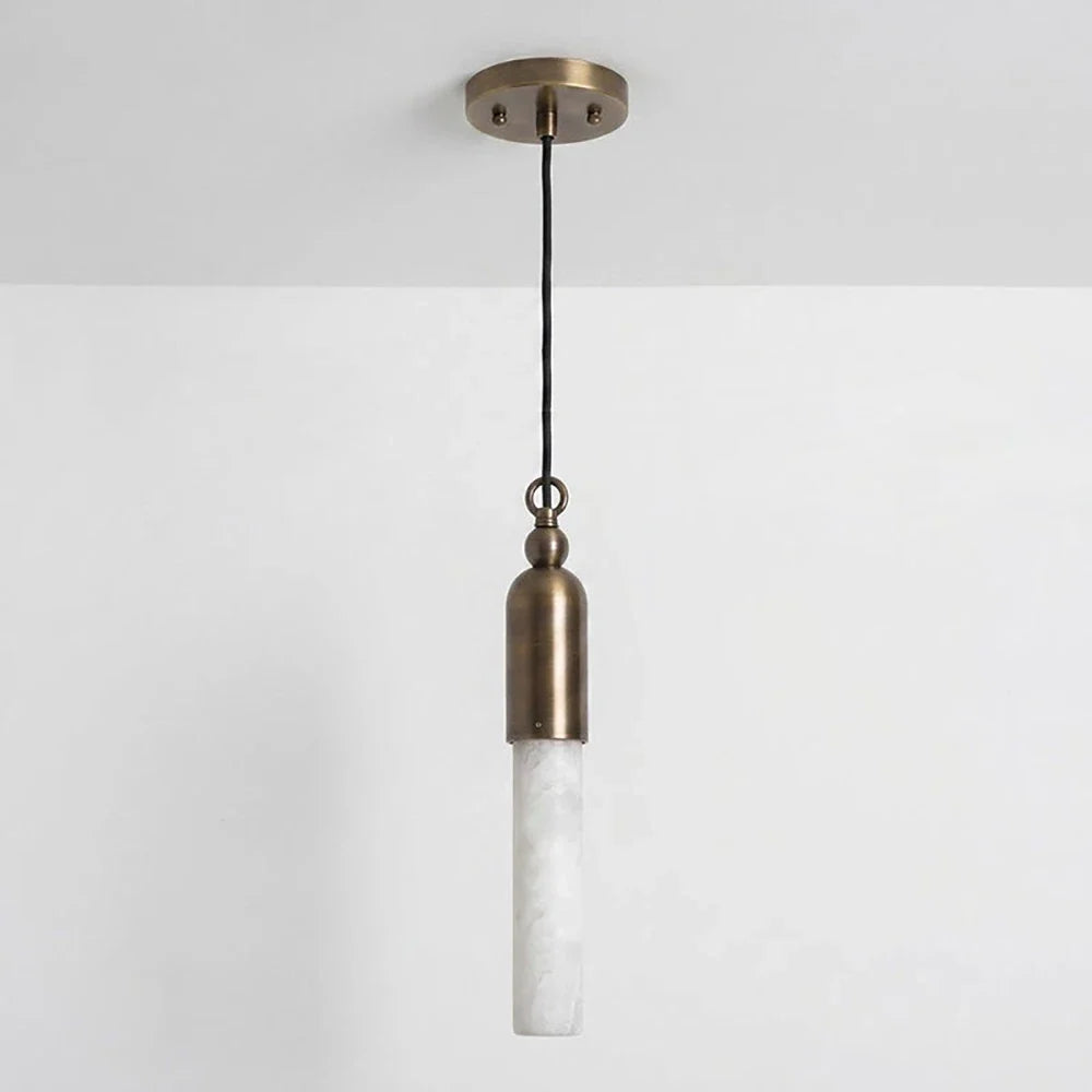 Lunelle Alabaster Rod Mini Pendant Light – Alabaster detail 14