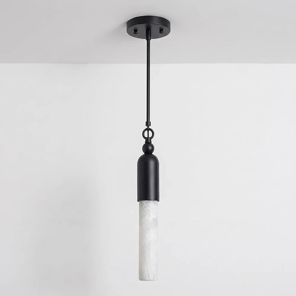 Lunelle Alabaster Rod Mini Pendant Light – Alabaster detail 12