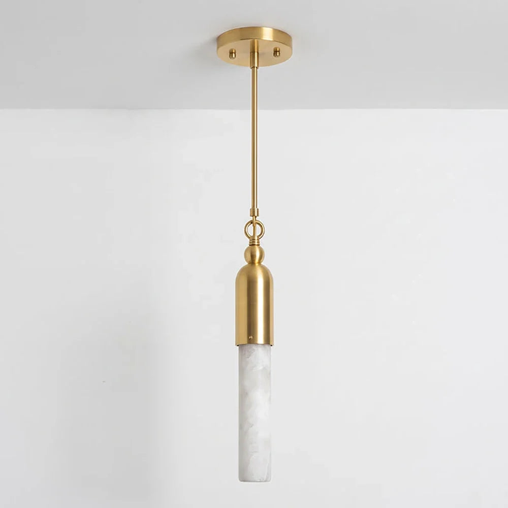 Lunelle Alabaster Rod Mini Pendant Light – Alabaster detail 15