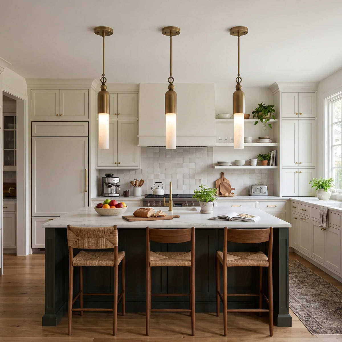 Lunelle Alabaster Rod Mini Pendant Light – Alabaster detail 2