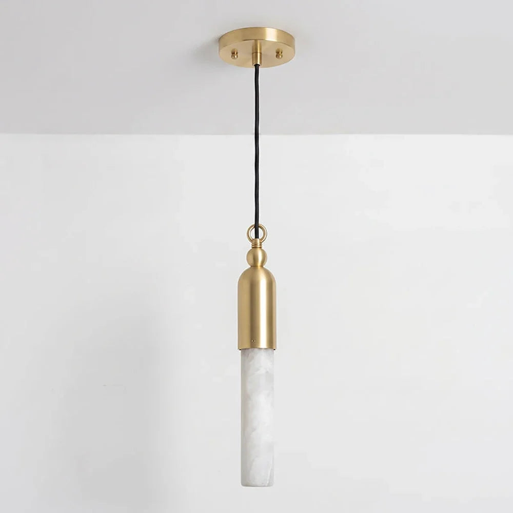Lunelle Alabaster Rod Mini Pendant Light – Alabaster detail 11