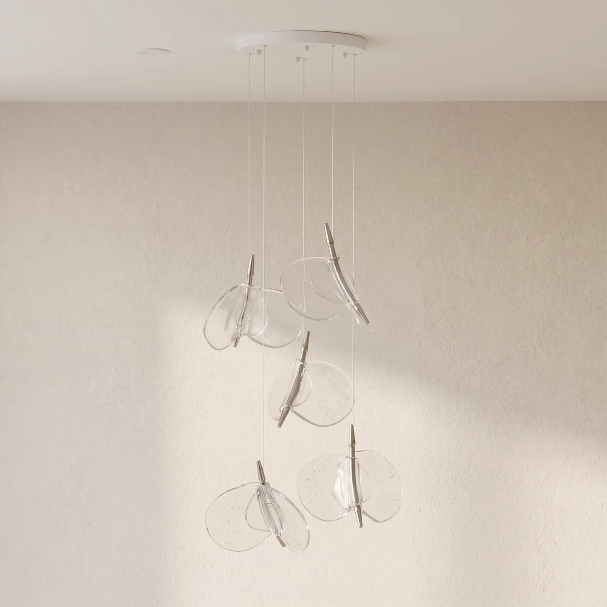 Lunelle Textured Glass Pendant Chandelier – Glass detail 29