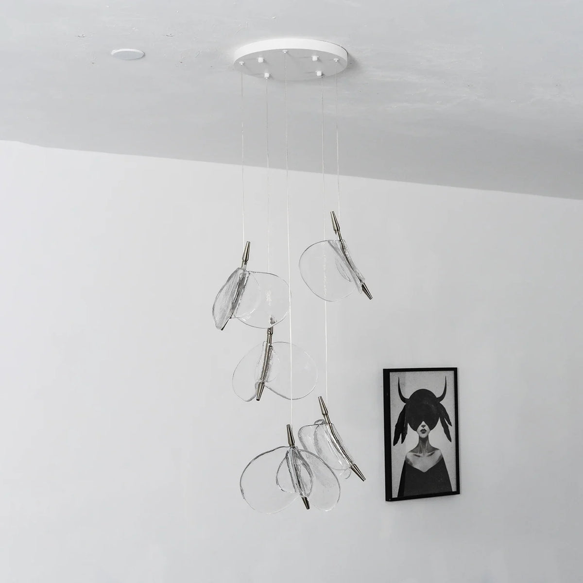 Lunelle Textured Glass Pendant Chandelier – Glass detail 26