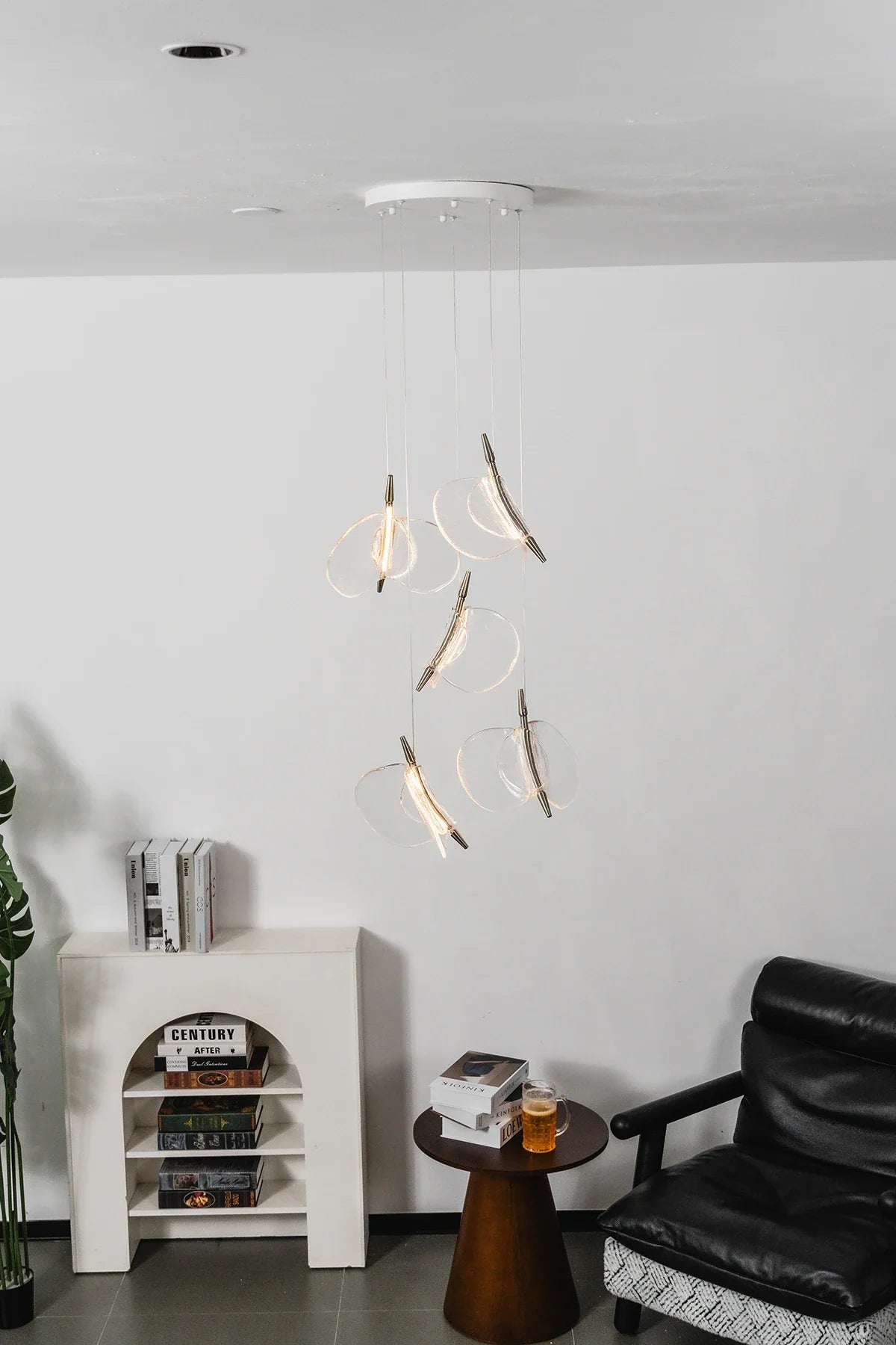 Lunelle Textured Glass Pendant Chandelier – Glass detail 14