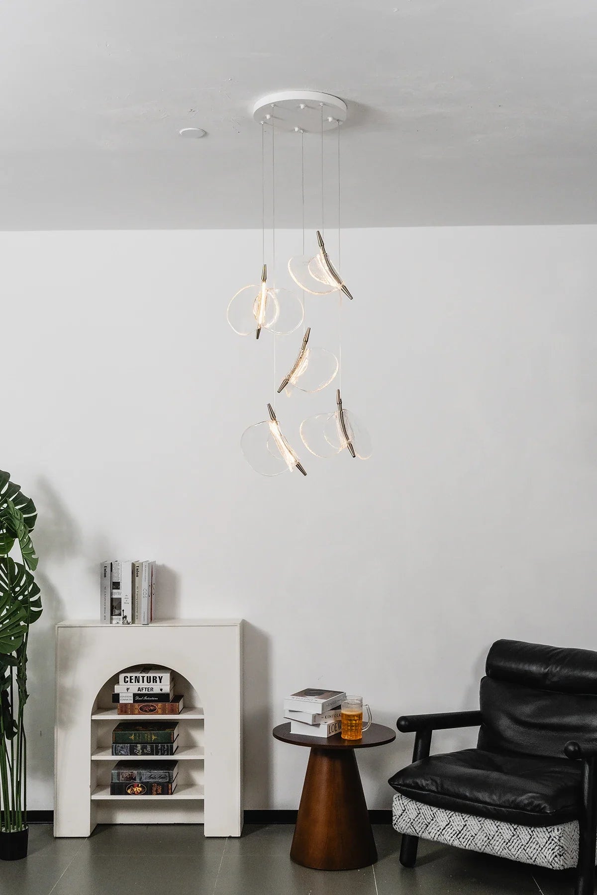 Lunelle Textured Glass Pendant Chandelier – Glass detail 15