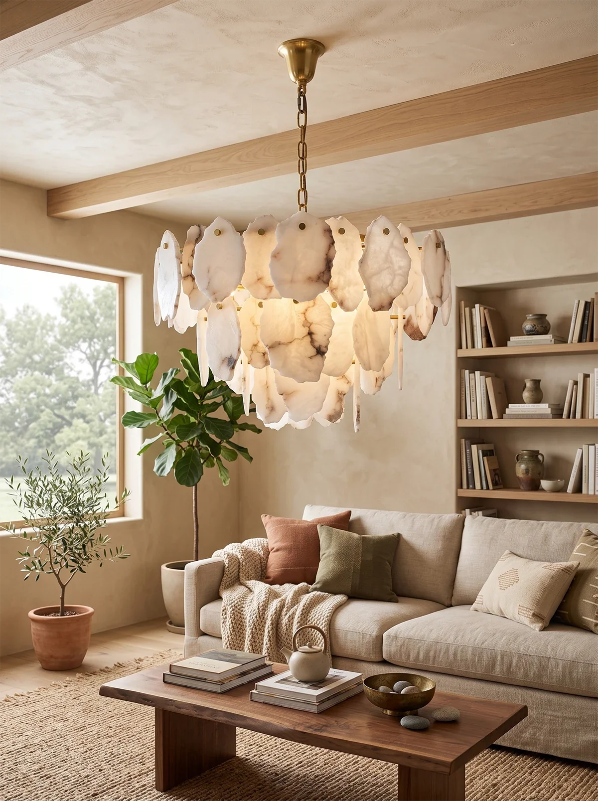 Gloire Alabaster Chandelier – Alabaster detail 16