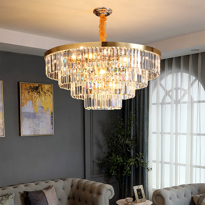 Light Crystal Chandelier for Living Room – Crystal detail 2