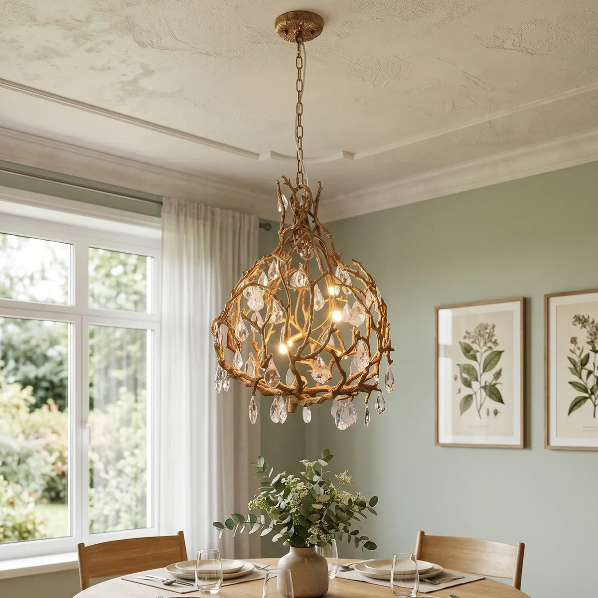 Magic Forest Vine Crystal Chandelier – Crystal detail 4