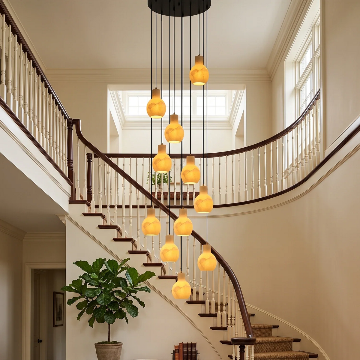 Manon Alabaster Decanter Chandelier – Alabaster detail 7