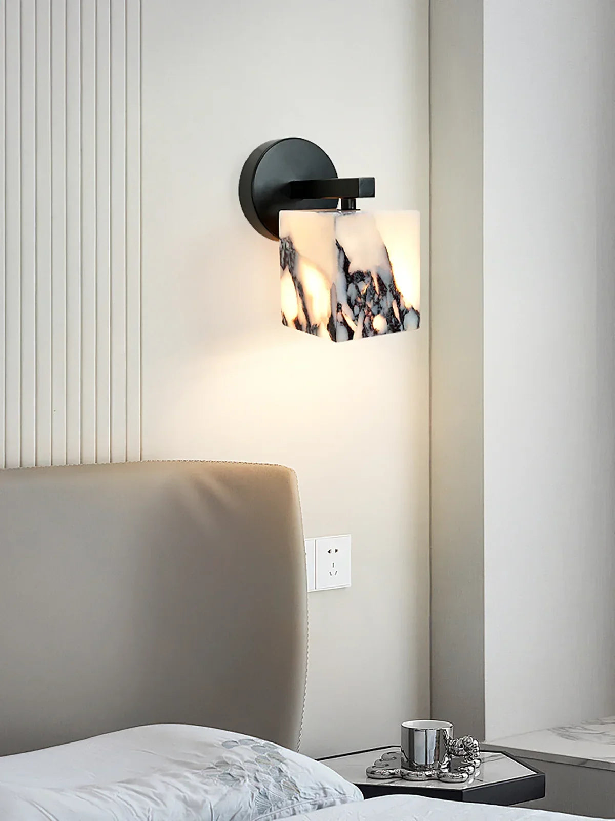 Marble Cube Geometric Wall Lamp – Marble detail 6