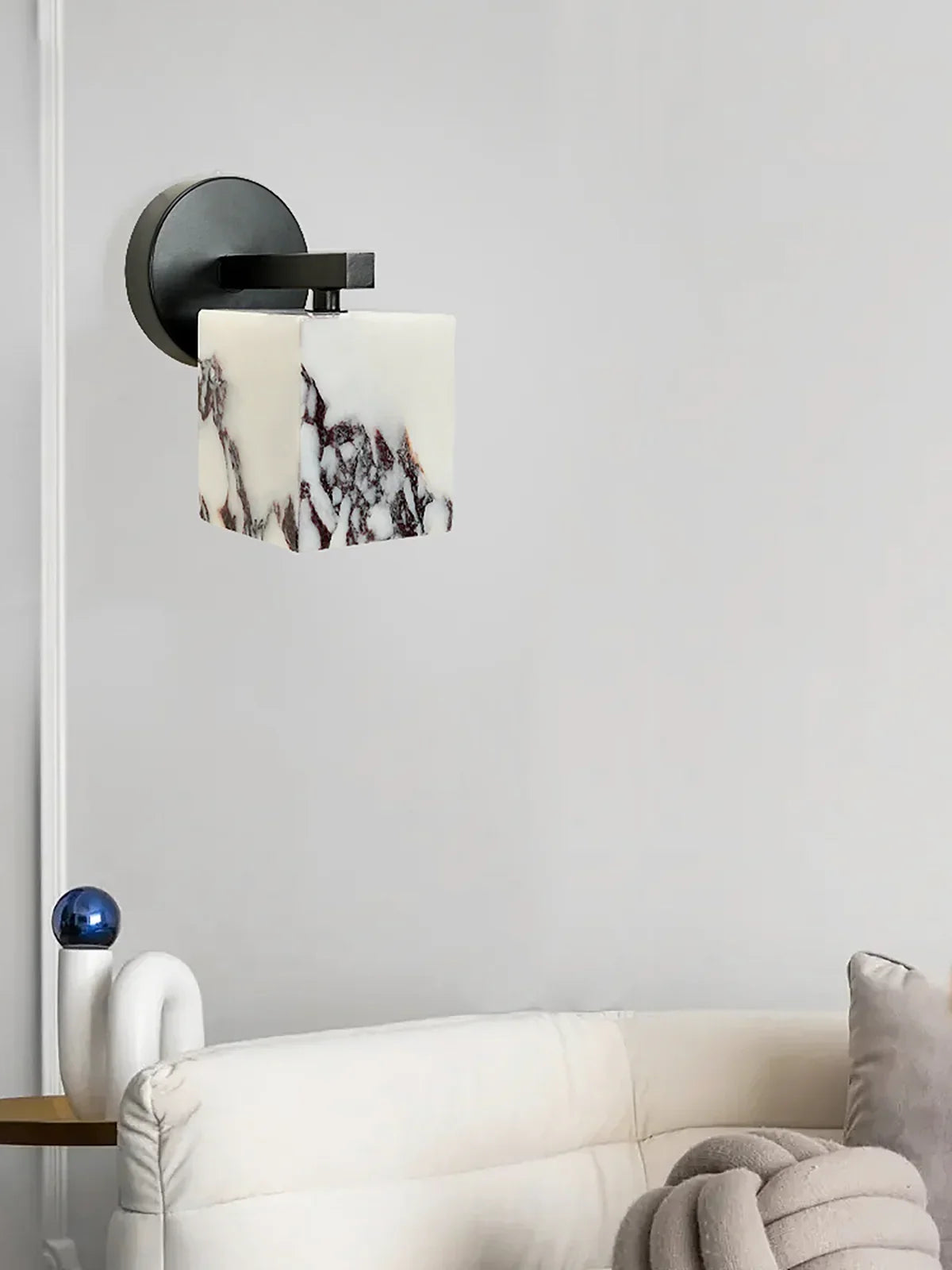 Marble Cube Geometric Wall Lamp – Marble detail 7