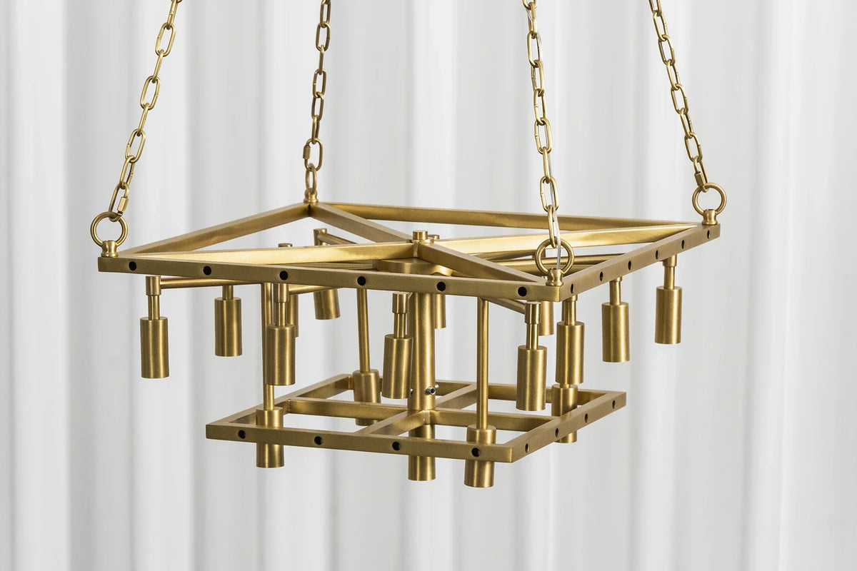 Maren Tiered Alabaster Tile Chandelier – Alabaster detail 13