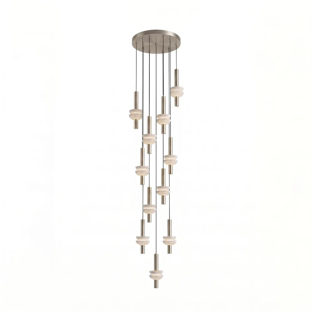 Marlen Stacked Stone Alabaster Chandelier – Alabaster detail 33