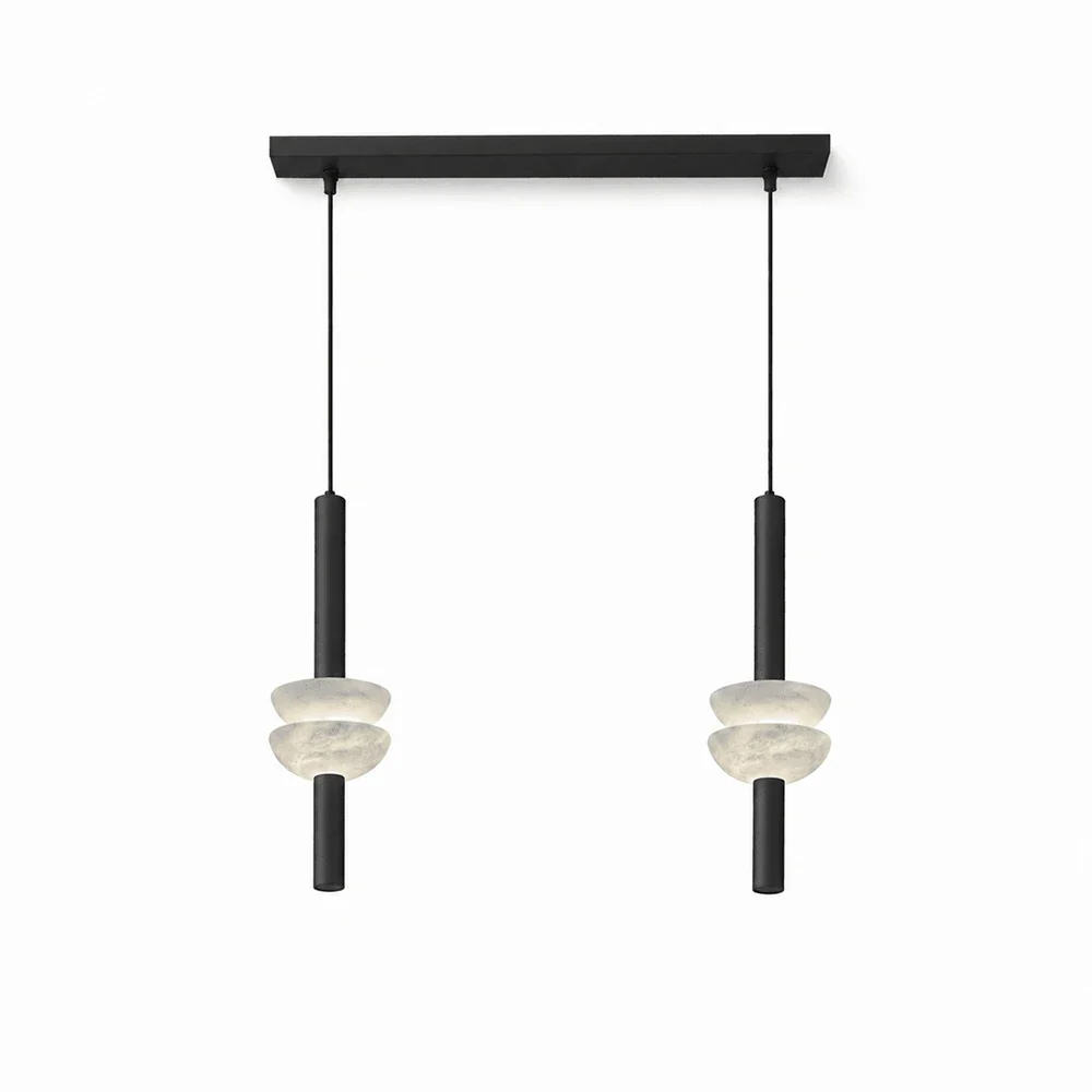 Marlen Stacked Stone Alabaster Chandelier – Alabaster detail 15