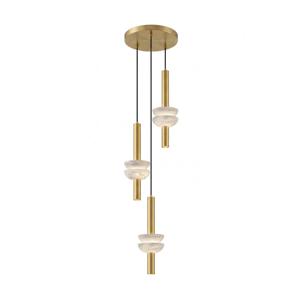Marlen Stacked Stone Alabaster Chandelier – Alabaster detail 20