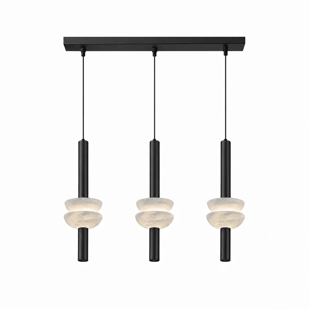 Marlen Stacked Stone Alabaster Chandelier – Alabaster detail 18