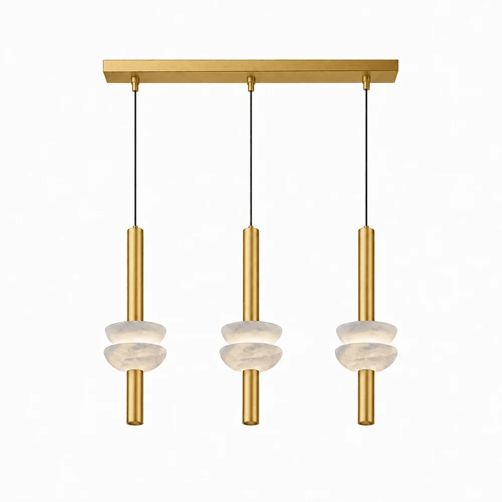 Marlen Stacked Stone Alabaster Chandelier – Alabaster detail 17