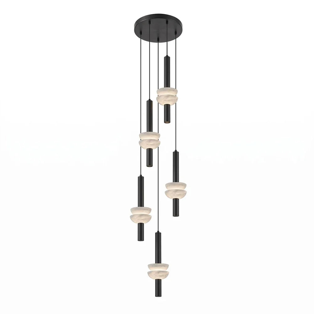 Marlen Stacked Stone Alabaster Chandelier – Alabaster detail 24