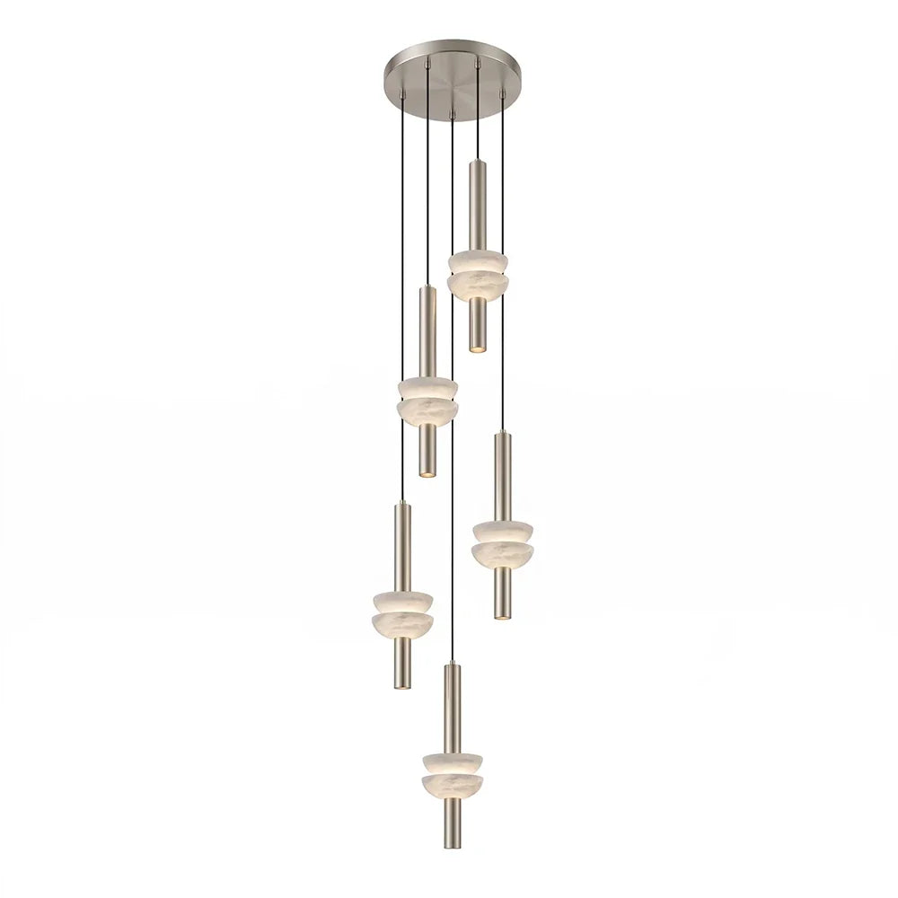 Marlen Stacked Stone Alabaster Chandelier – Alabaster detail 25