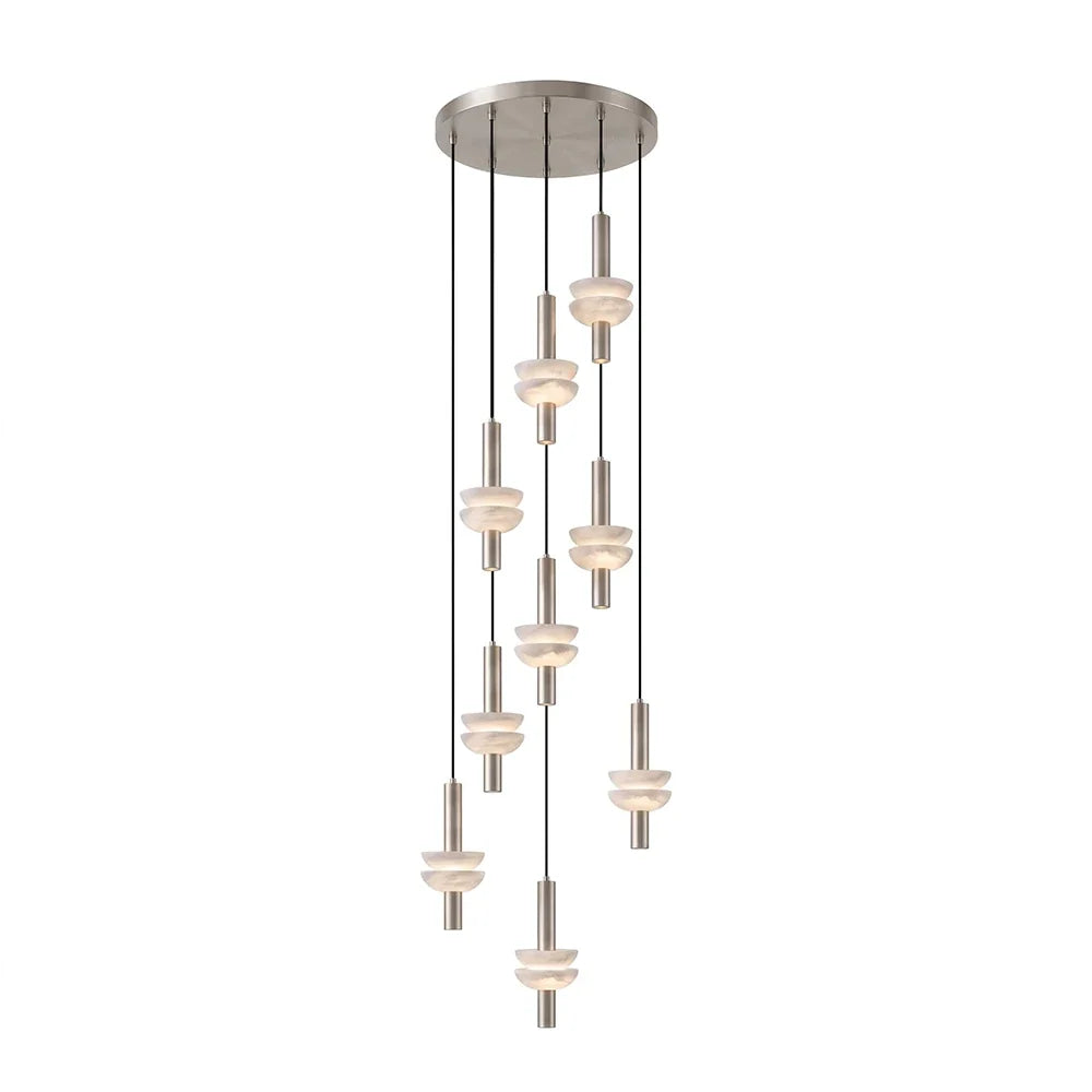 Marlen Stacked Stone Alabaster Chandelier – Alabaster detail 30