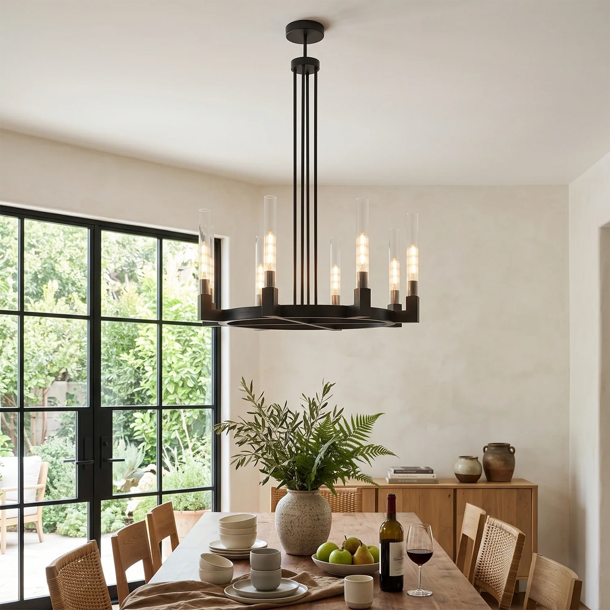 Alden Candle Ring Glass Chandelier – Glass detail 7