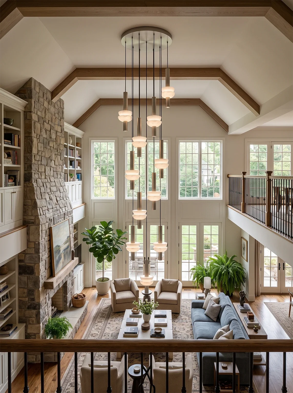 Marlen Stacked Stone Alabaster Chandelier – Alabaster detail 9