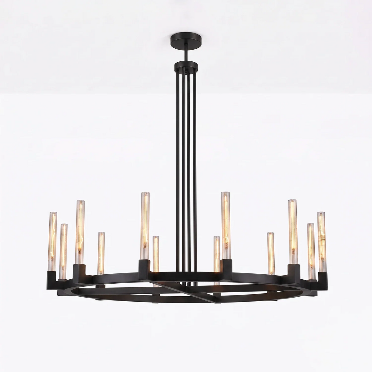 Alden Candle Ring Glass Chandelier – Glass detail 31