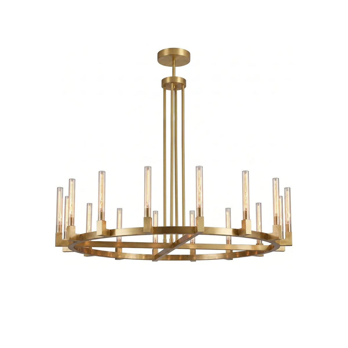 Alden Candle Ring Glass Chandelier