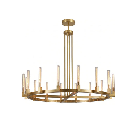 Alden Candle Ring Glass Chandelier