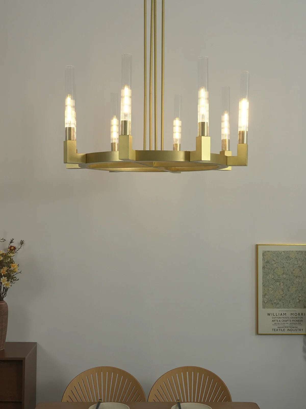 Alden Candle Ring Glass Chandelier – Glass detail 14
