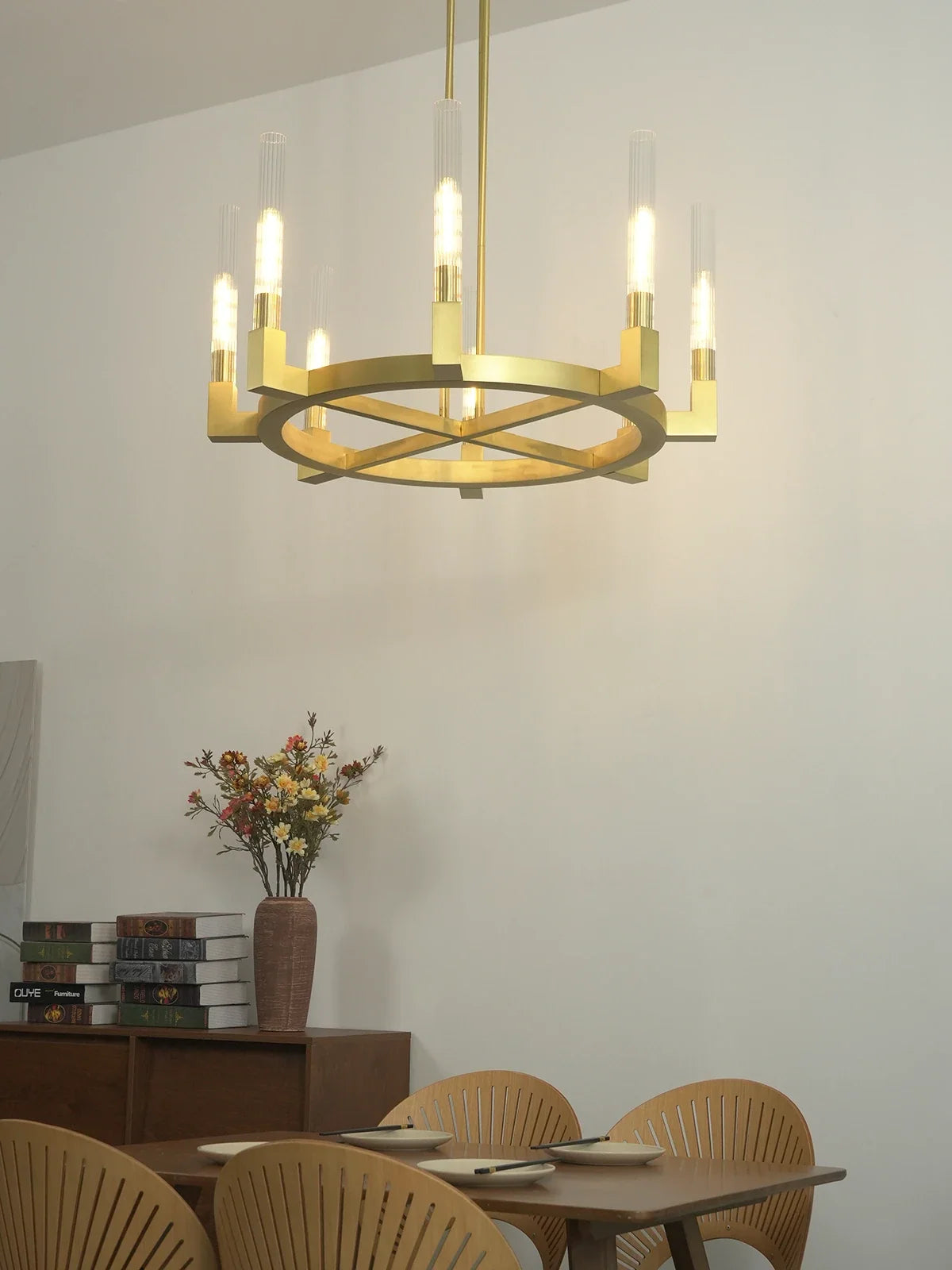 Alden Candle Ring Glass Chandelier – Glass detail 13