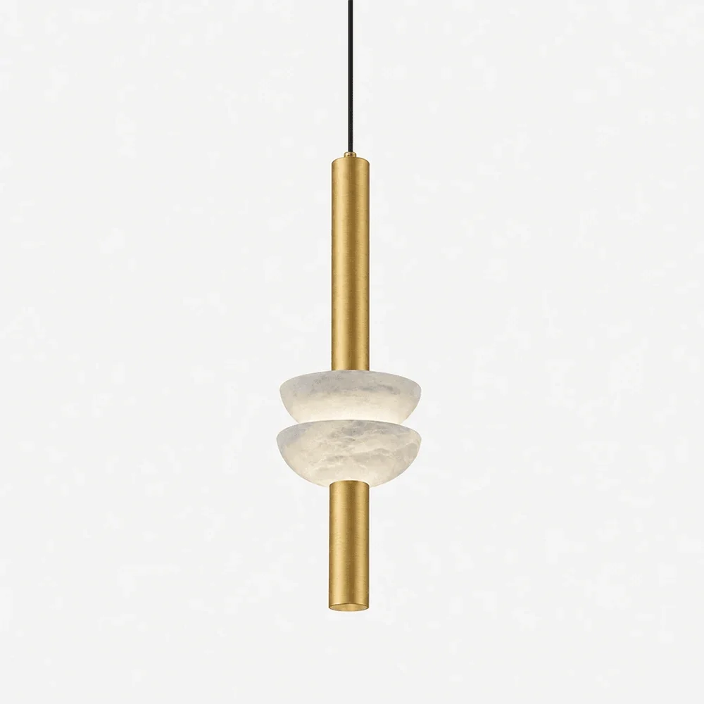Marlen Stacked Stone Alabaster Chandelier – Alabaster detail 11