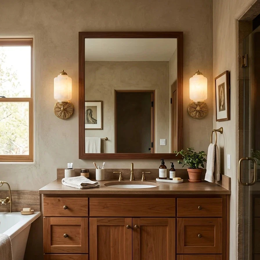 Medallion Alabaster Wall Sconce – Alabaster detail 6