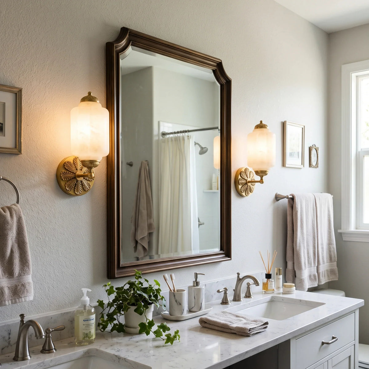 Medallion Alabaster Wall Sconce – Alabaster detail 8