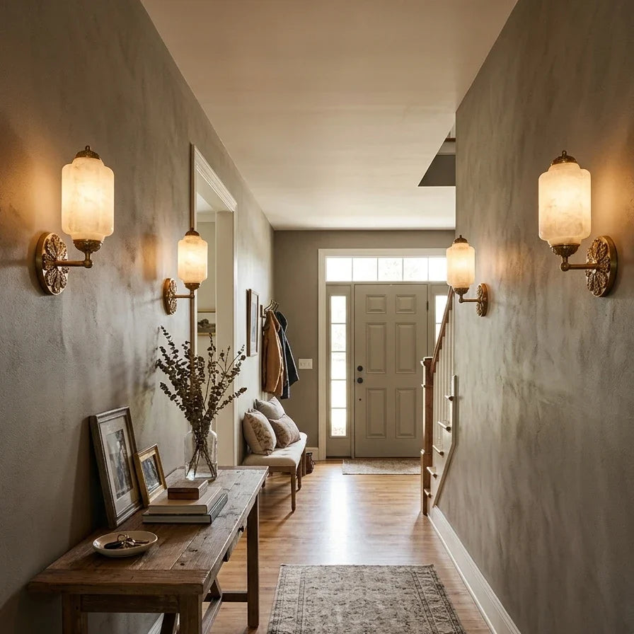 Medallion Alabaster Wall Sconce – Alabaster detail 5